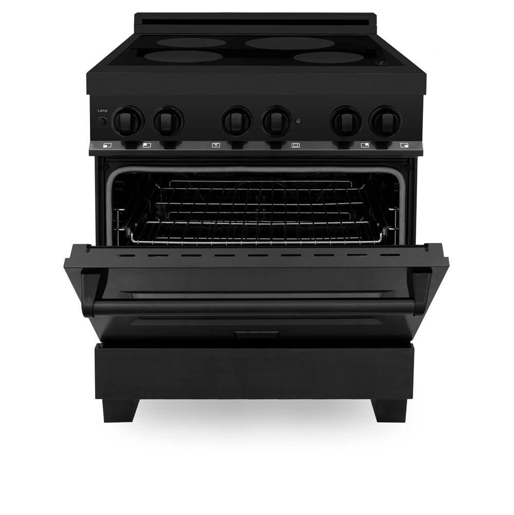 30'' 4.0 cu. ft. Induction Range with a 4 Element Stove and Electric Oven in Stainless Steel