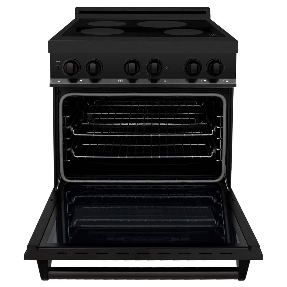 30'' 4.0 cu. ft. Induction Range with a 4 Element Stove and Electric Oven in Stainless Steel
