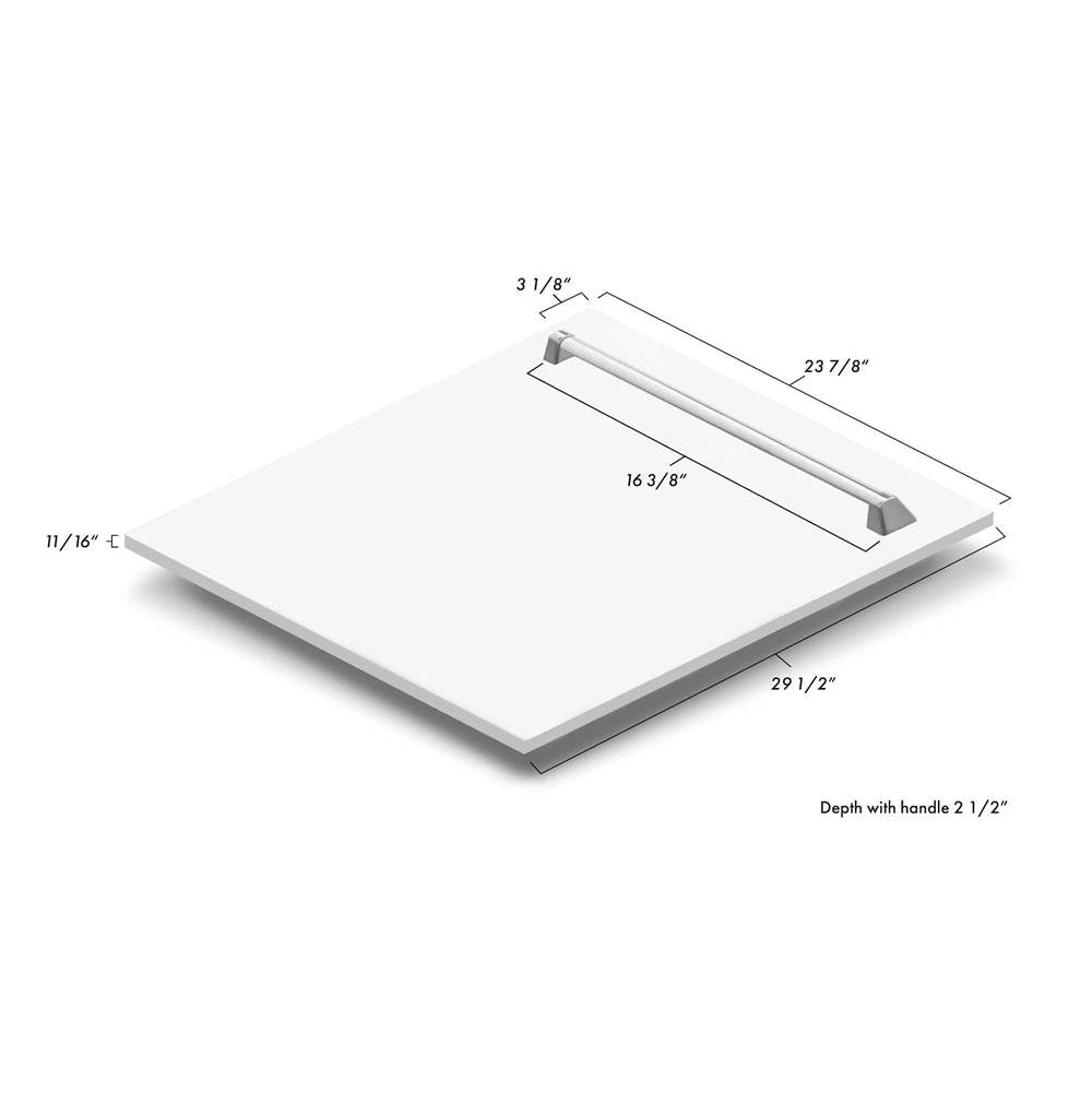24'' Monument Dishwasher Panel in Stainless Steel with Traditional Handle