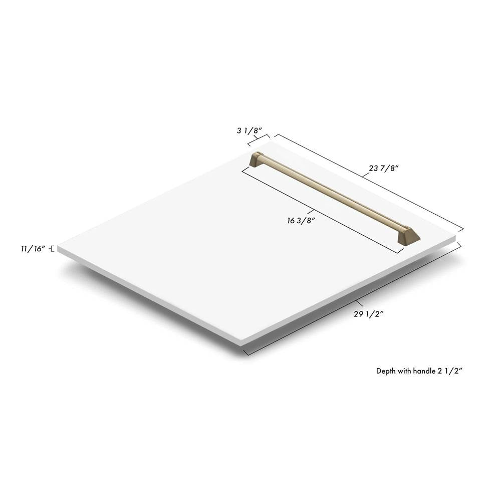 24'' Autograph Edition Monument Dishwasher Panel in Stainless Steel with Champagne Bronze Handle