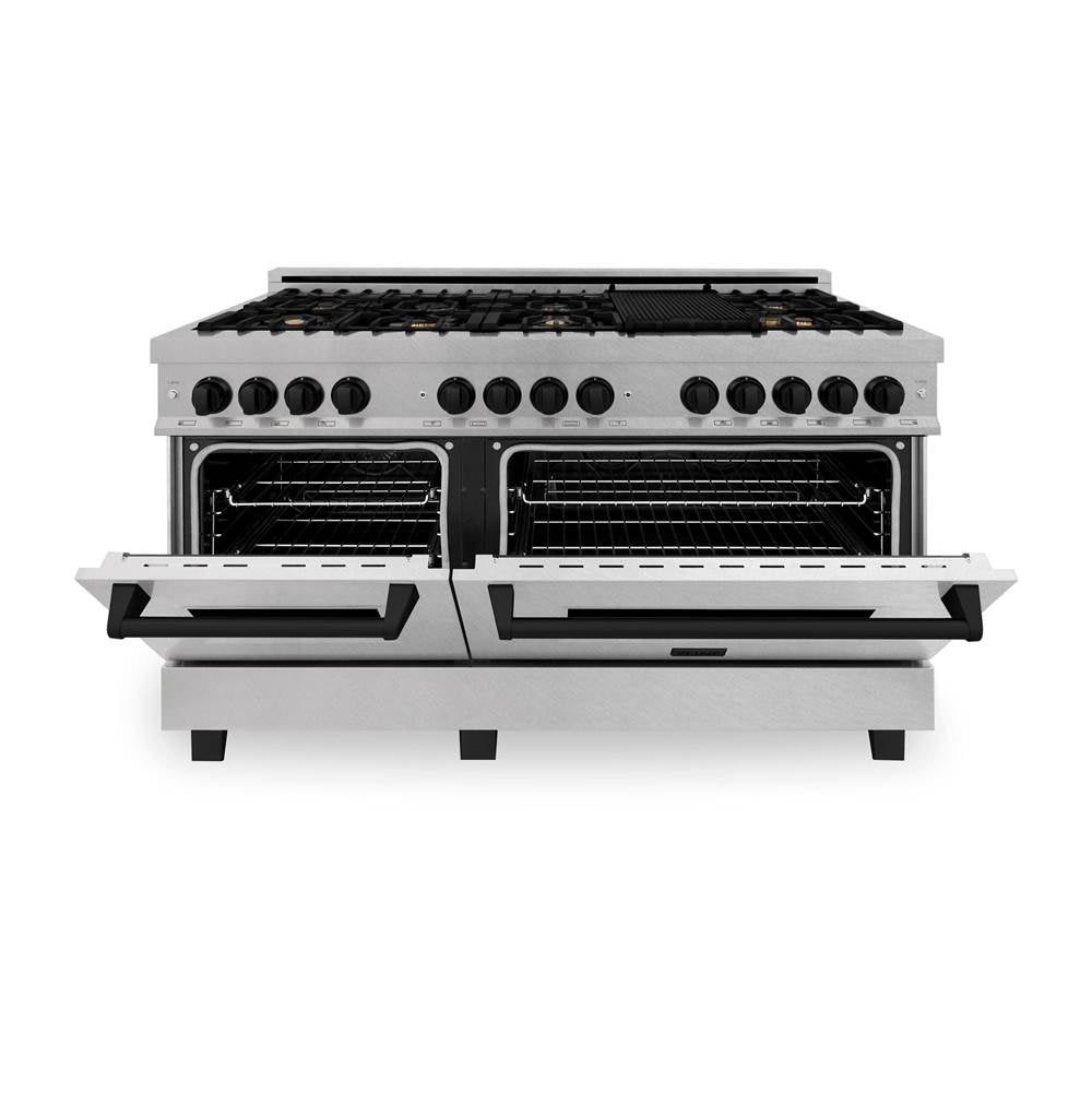 Autograph Edition 60'' 7.4 cu. ft. Dual Fuel Range with Gas Stove and Electric Oven in DuraSnow Stainless Steel with Champagne Bronze Accents (RASZ-60-CB)