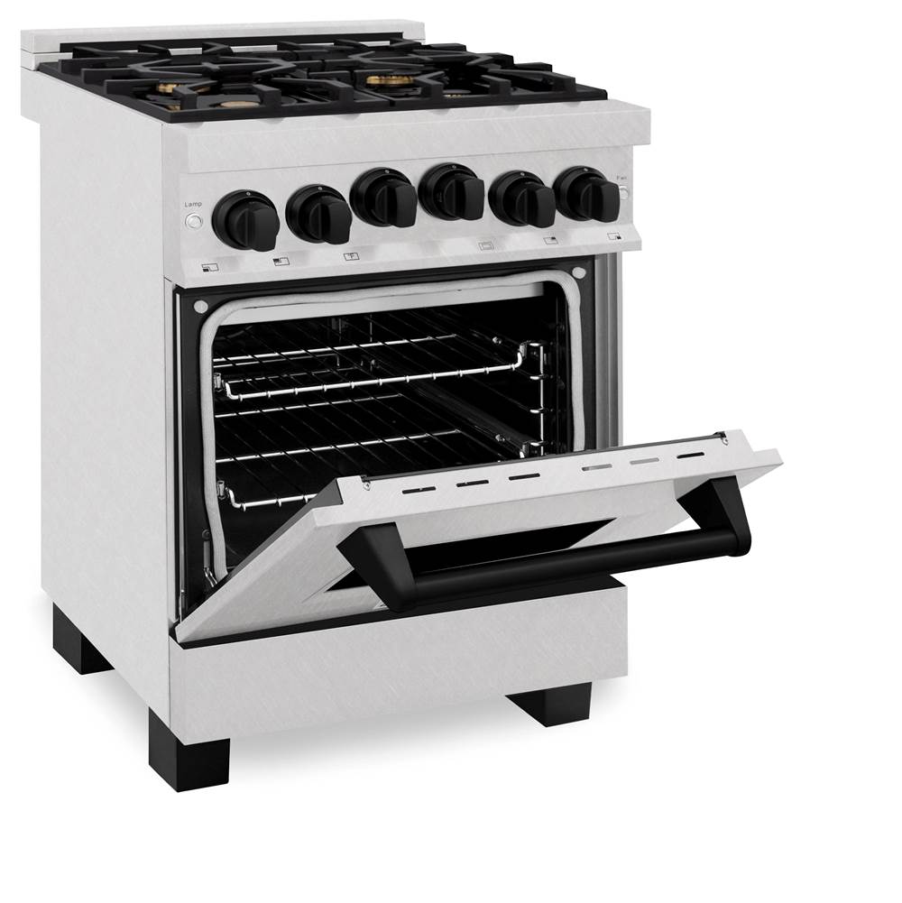 24'' 2.8 cu.' Range with Gas Stove and Gas Oven in DuraSnow Stainless Steel with Champagne Bronze Accents