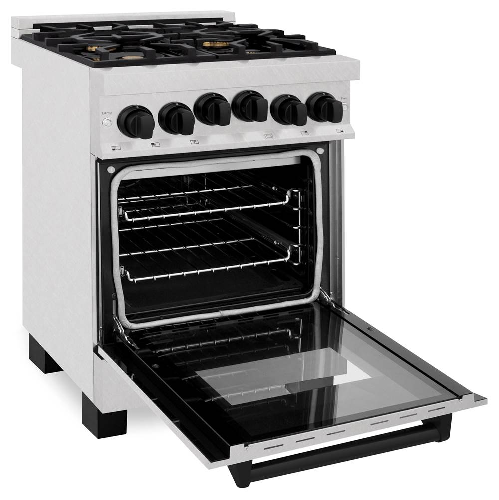 24'' 2.8 cu.' Range with Gas Stove and Gas Oven in DuraSnow Stainless Steel with Champagne Bronze Accents