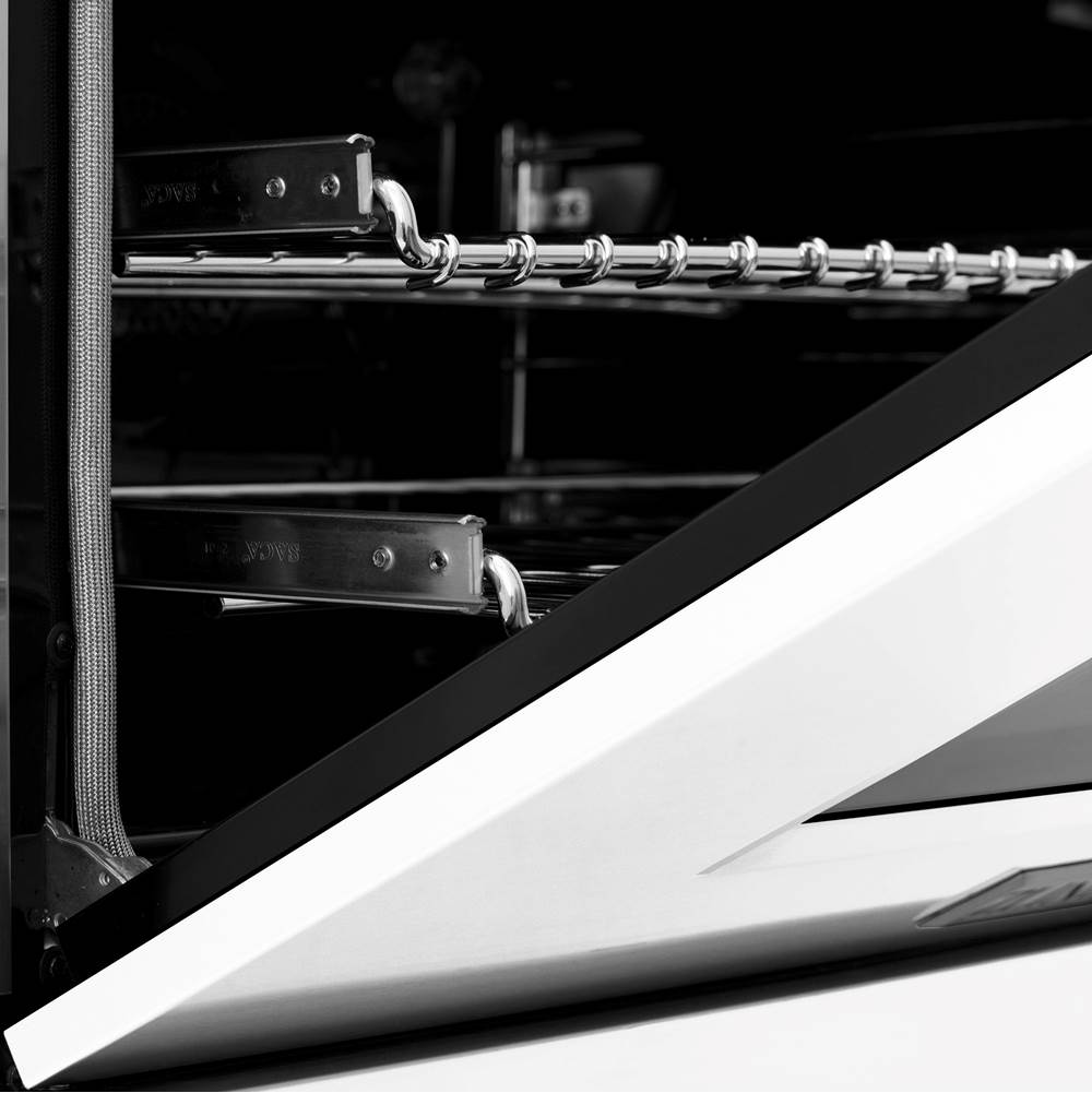 60'' 7.4 cu.' Dual Fuel Range with Gas Stove and Electric Oven in Stainless Steel and Black Matte Door