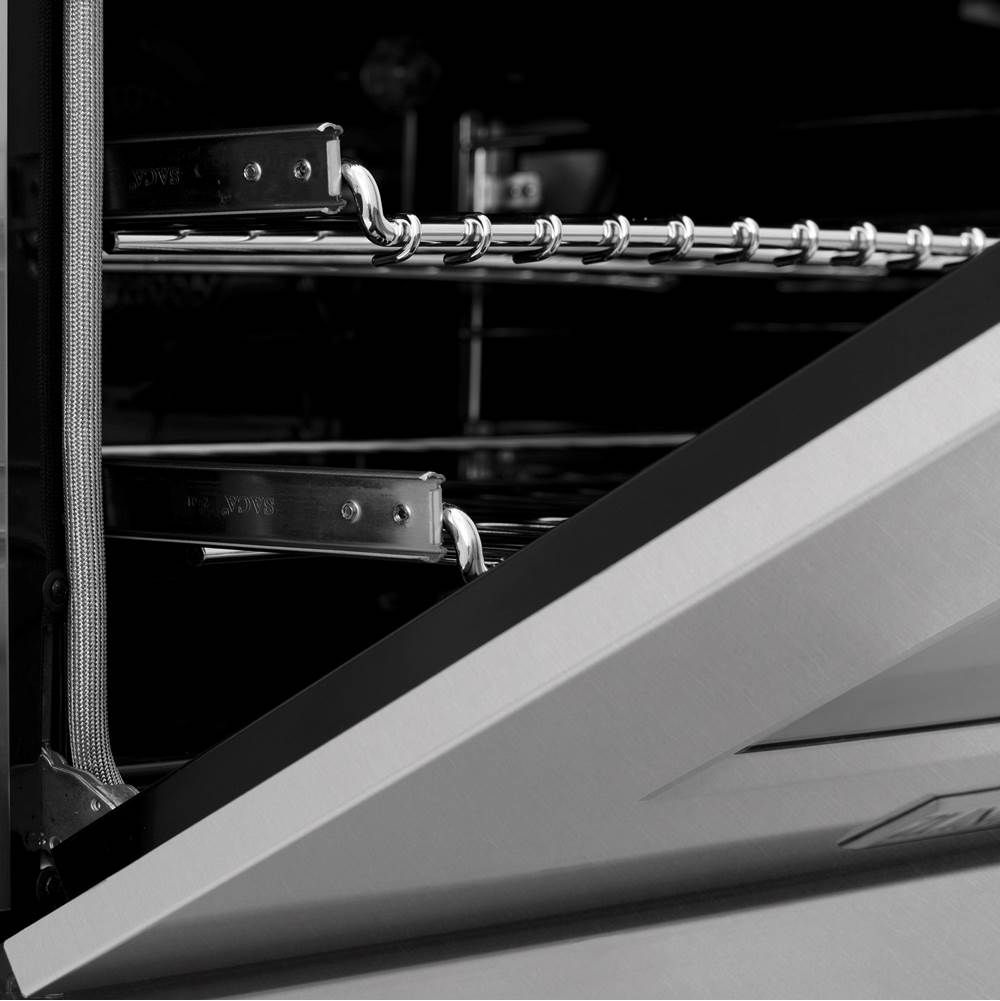 Autograph Edition 30'' 4.0 cu.' Dual Fuel Range with Gas Stove and Electric Oven in DuraSnow Stainless Steel with Champagne Bronze Accents