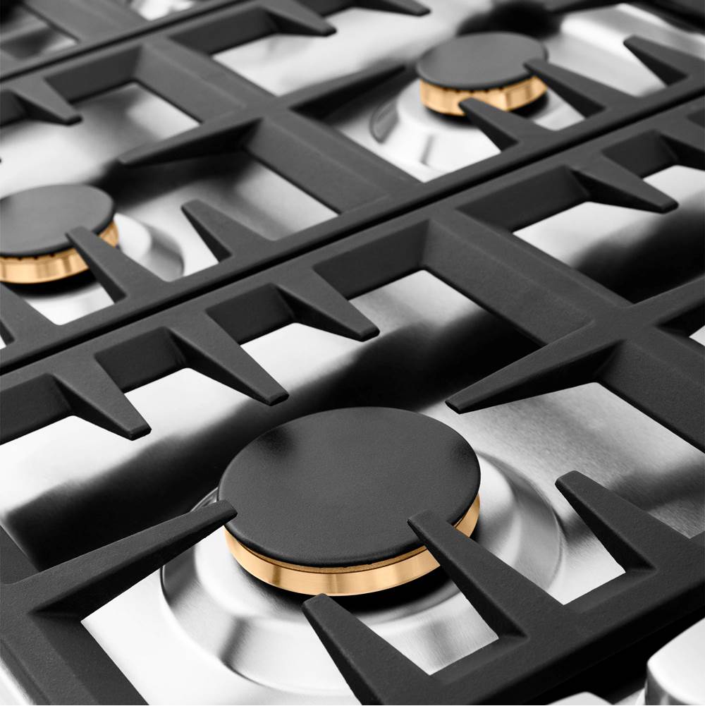 36'' Dropin Cooktop with 6 Gas Brass Burners