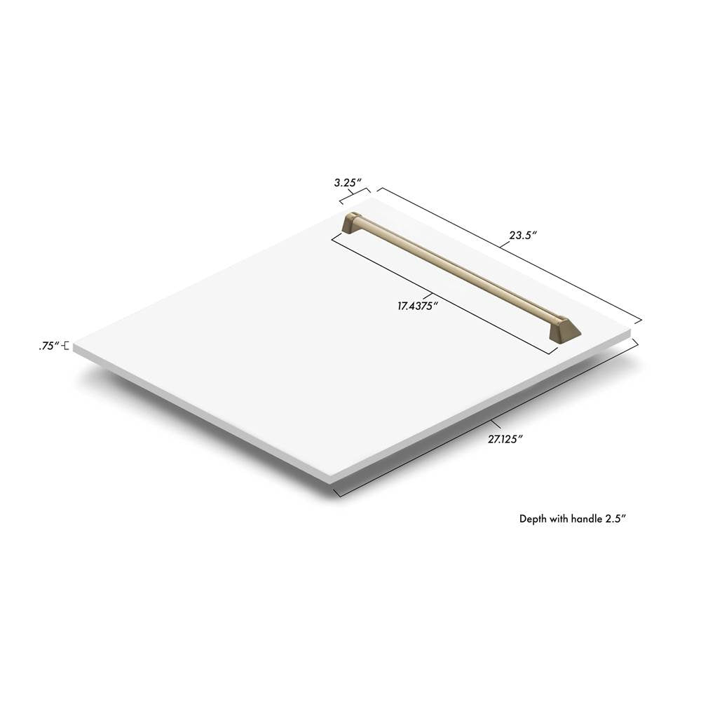 24'' Autograph Edition Tallac Dishwasher Panel in Stainless Steel with Champagne Bronze Handle