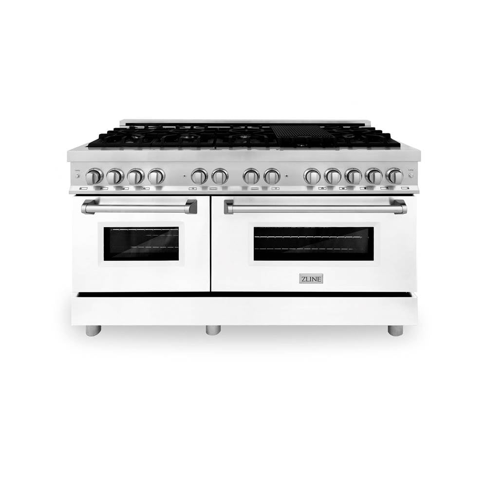 60'' 7.4 cu.' Dual Fuel Range with Gas Stove and Electric Oven in Stainless Steel and Black Matte Door