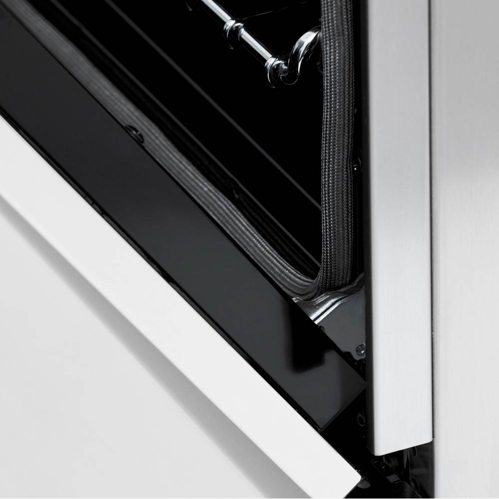 Autograph Edition 60'' 7.4 cu. ft. Dual Fuel Range with Gas Stove and Electric Oven in DuraSnow Stainless Steel with White Matte Door and Champagne Bronze Accents