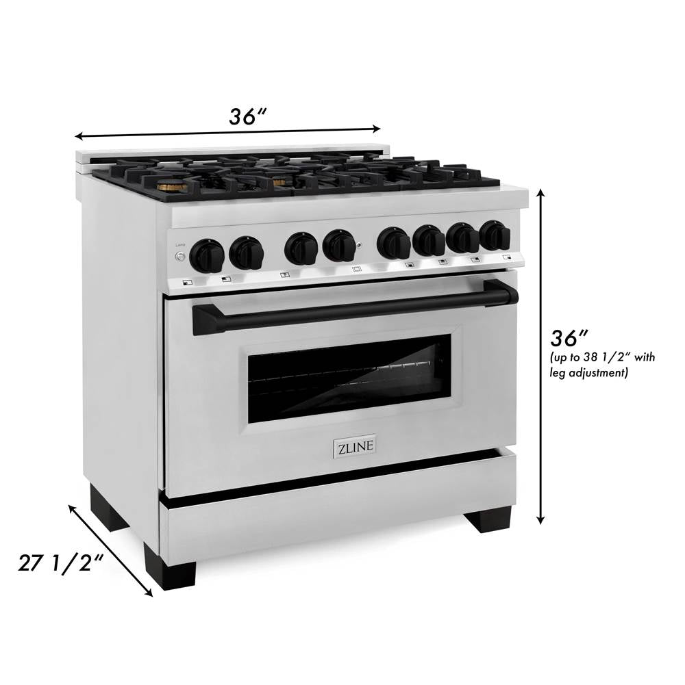 Autograph Edition 36'' 4.6 cu.' Dual Fuel Range with Gas Stove and Electric Oven in Stainless Steel with Champagne Bronze Accents