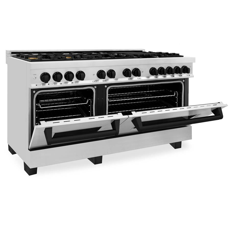 Autograph Edition 60'' 7.4 cu.' Dual Fuel Range with Gas Stove and Electric Oven in Stainless Steel with Champagne Bronze Accents