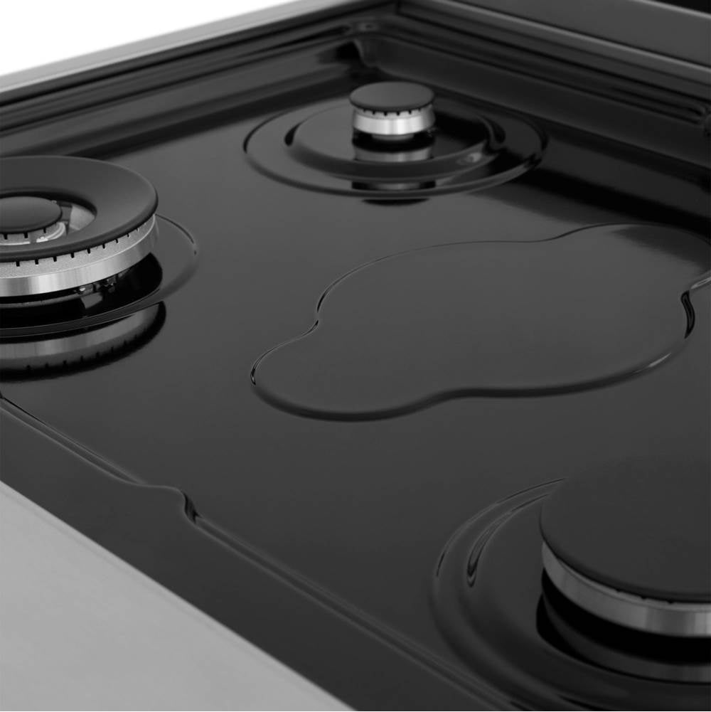 30'' Porcelain Gas Stovetop in Stainless Steel with Brass Burners