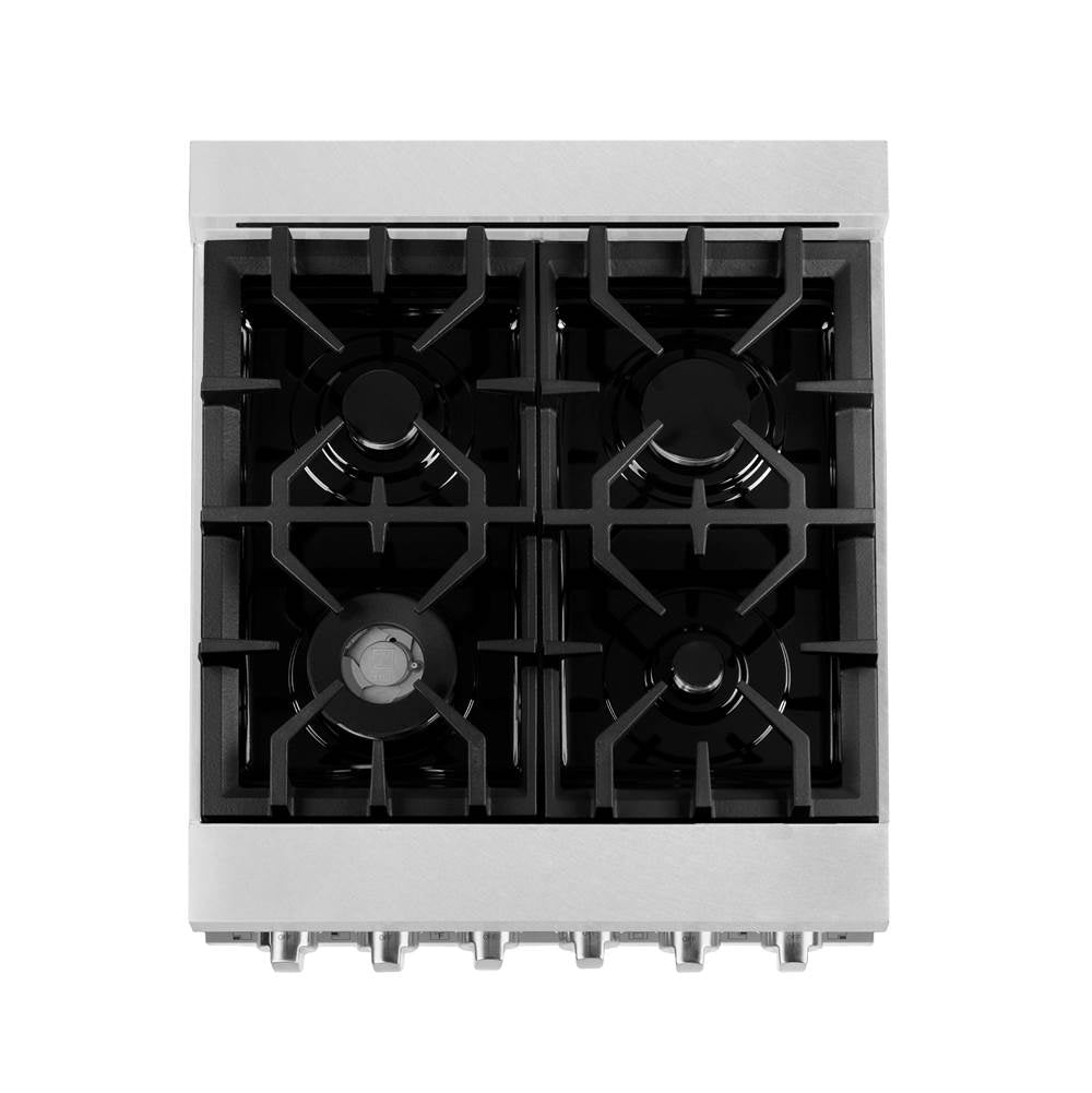24'' 2.8 cu. ft. Dual Fuel Range with Gas Stove and Electric Oven in Fingerprint Resistant Stainless Steel