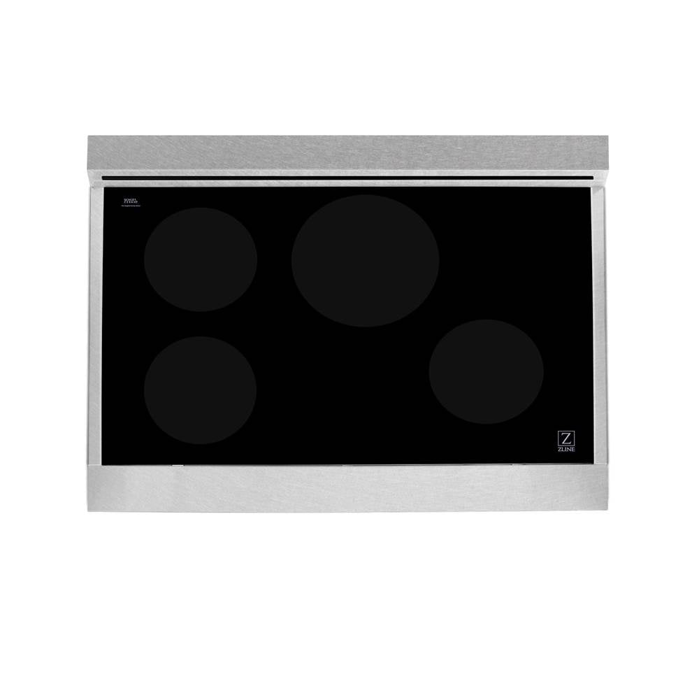36'' 4.6 cu. ft. Induction Range with a 4 Element Stove and Electric Oven in Black Matte