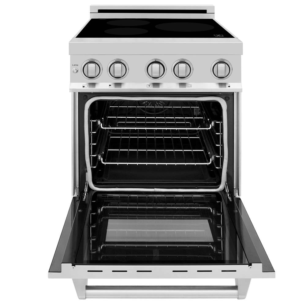 24'' 2.8 cu. ft. Induction Range with a 3 Element Stove and Electric Oven in Stainless Steel