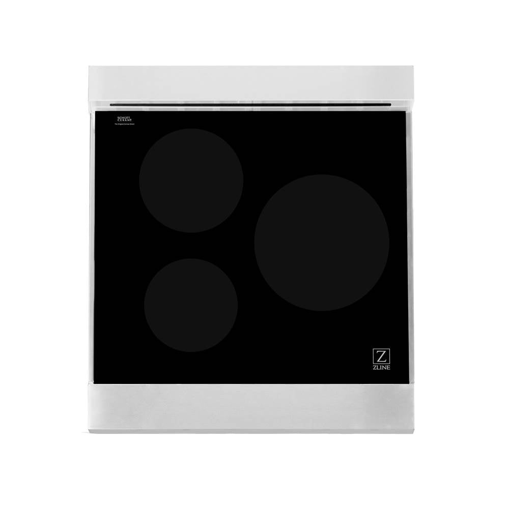 24'' 2.8 cu. ft. Induction Range with a 3 Element Stove and Electric Oven in Stainless Steel