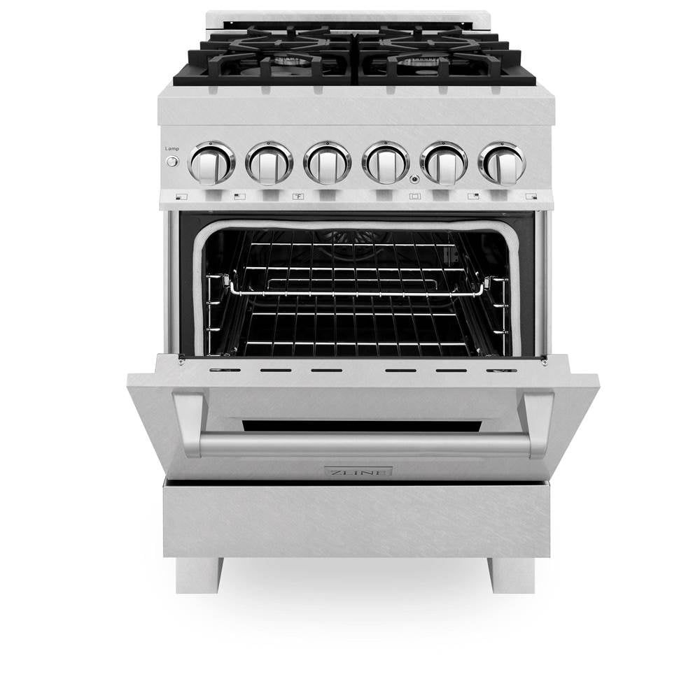 24'' 2.8 cu. ft. Dual Fuel Range with Gas Stove and Electric Oven in Fingerprint Resistant Stainless Steel