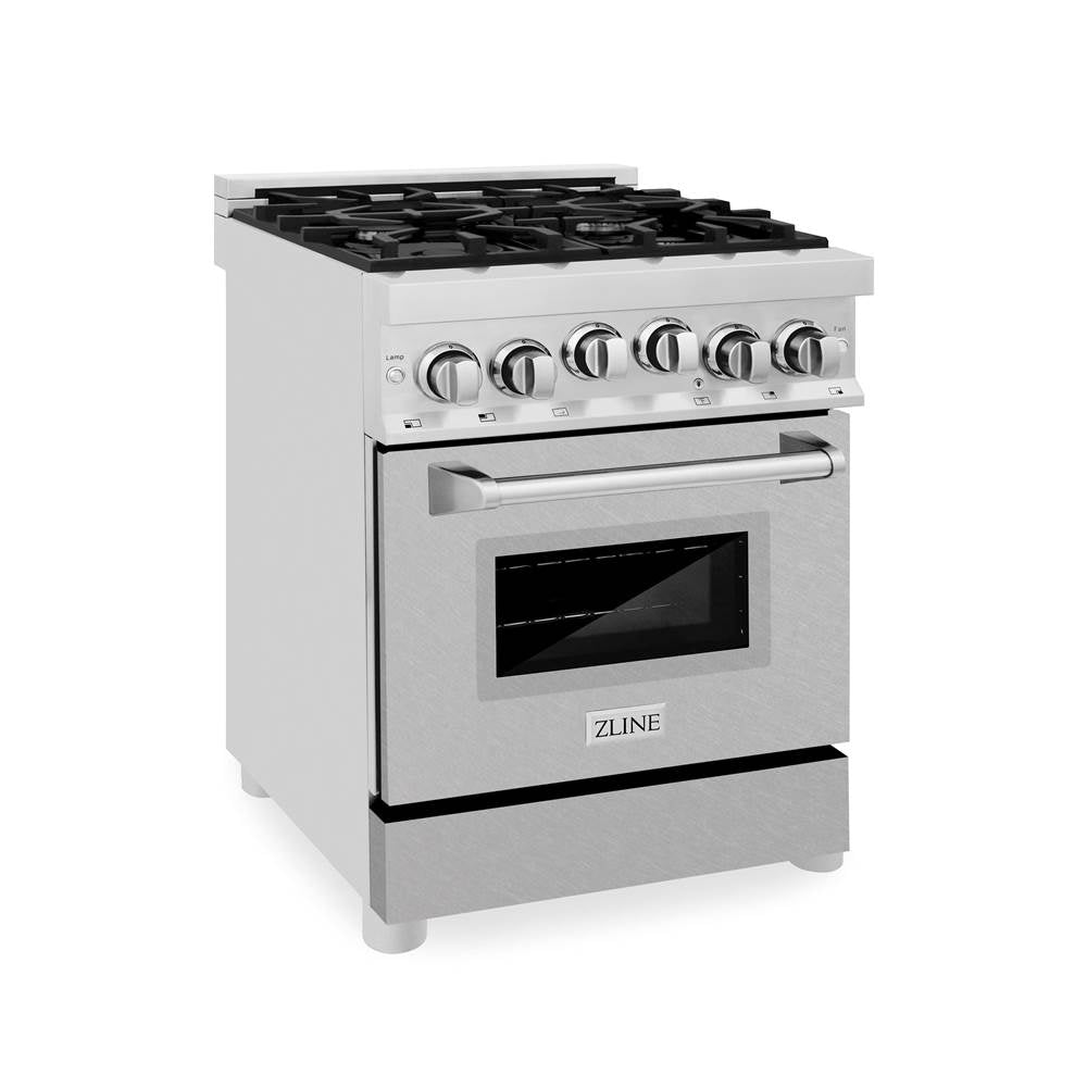 Z-Line - 24'' 2.8 cu. ft. Range with Gas Stove and Gas Oven in Fingerprint Resistant Stainless Steel - DuraSnow Stainless Steel