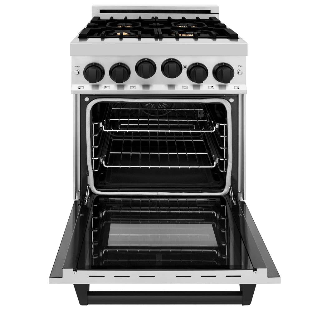 Autograph Edition 24'' 2.8 cu.' Range with Gas Stove and Gas Oven in Stainless Steel with Champagne Bronze Accents