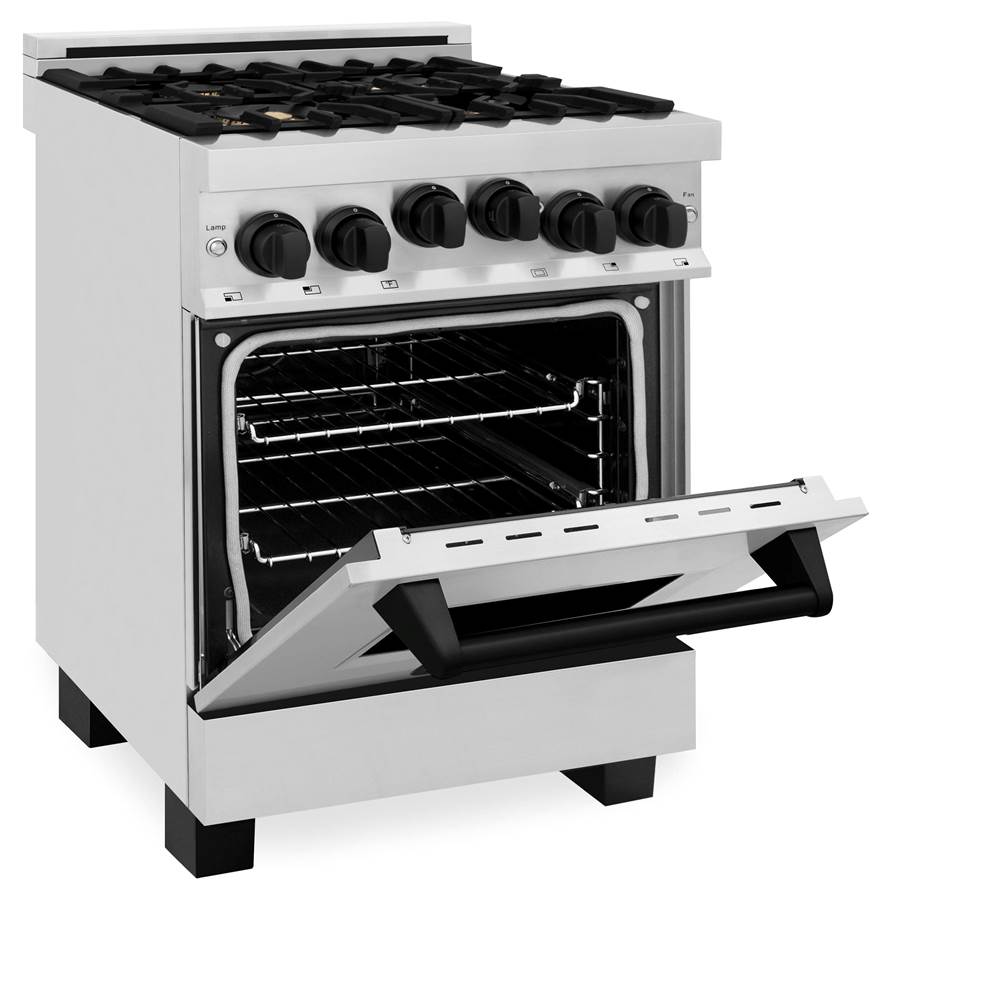 Autograph Edition 24'' 2.8 cu.' Range with Gas Stove and Gas Oven in Stainless Steel with Champagne Bronze Accents