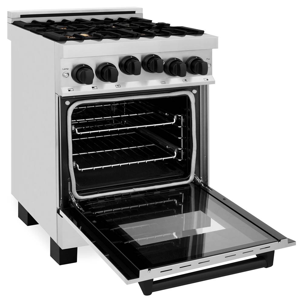 Autograph Edition 24'' 2.8 cu.' Range with Gas Stove and Gas Oven in Stainless Steel with Champagne Bronze Accents