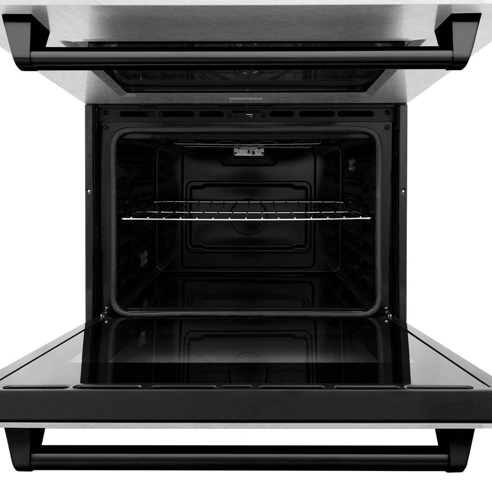 30'' Autograph Edition Double Wall Oven with Self Clean and True Conection in DuraSnow Stainless Steel and Champagne Bronze