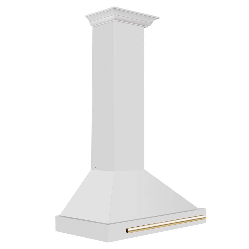 30'' Autograph Edition Stainless Steel Range Hood with Stainless Steel Shell and Champagne Bronze Accents