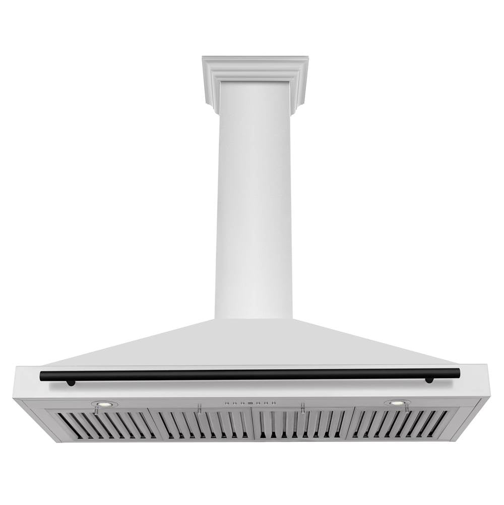 48'' Autograph Edition Stainless Steel Range Hood with Stainless Steel Shell and Champagne Bronze Accents