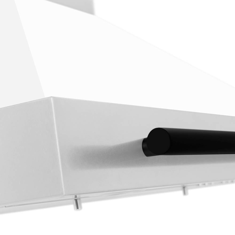 30'' Autograph Edition Stainless Steel Range Hood with White Matte Shell and Champagne Bronze Accents