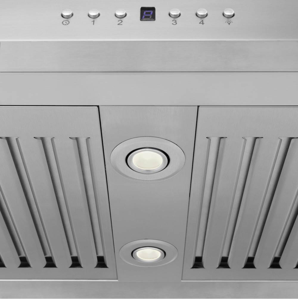 36'' Island Mount Range Hood in Stainless Steel with Built-in CrownSound Bluetooth Speakers
