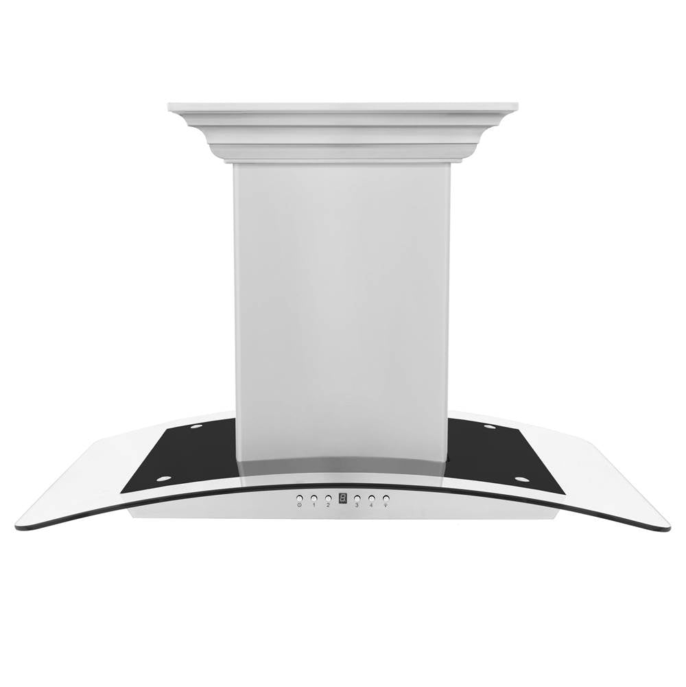 36'' Island Mount Range Hood in Stainless Steel with Built-in CrownSound Bluetooth Speakers