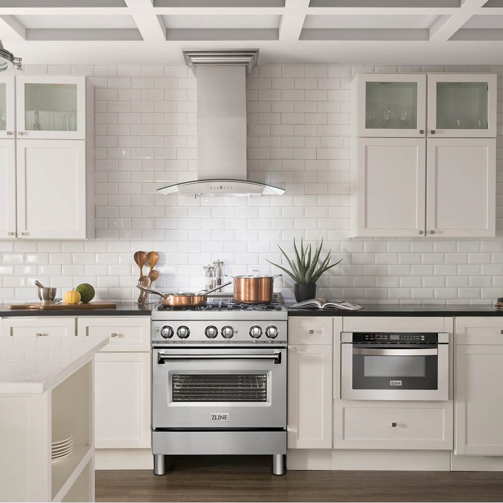 30'' Professional Dual Fuel Range with Black Matte Door