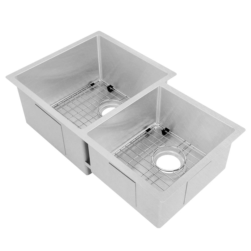 Z-Line - Jackson Undermount Double Bowl Stainless Steel Kitchen Sink - DuraSnow Stainless Steel