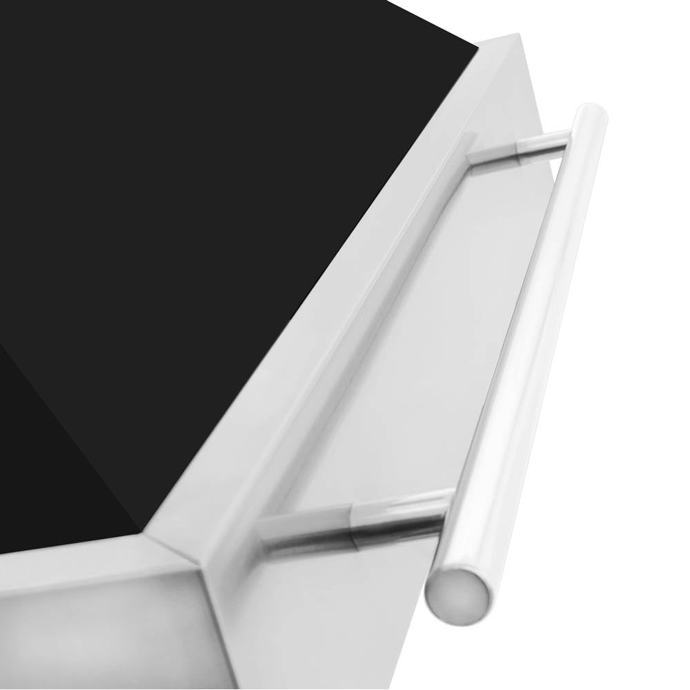 48'' Stainless Steel Range Hood with Black Matte Shell and Stainless Steel Handle