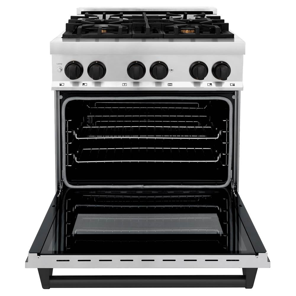 Autograph Edition 30'' 4.0 cu.' Dual Fuel Range with Gas Stove and Electric Oven in Stainless Steel with Champagne Bronze Accents