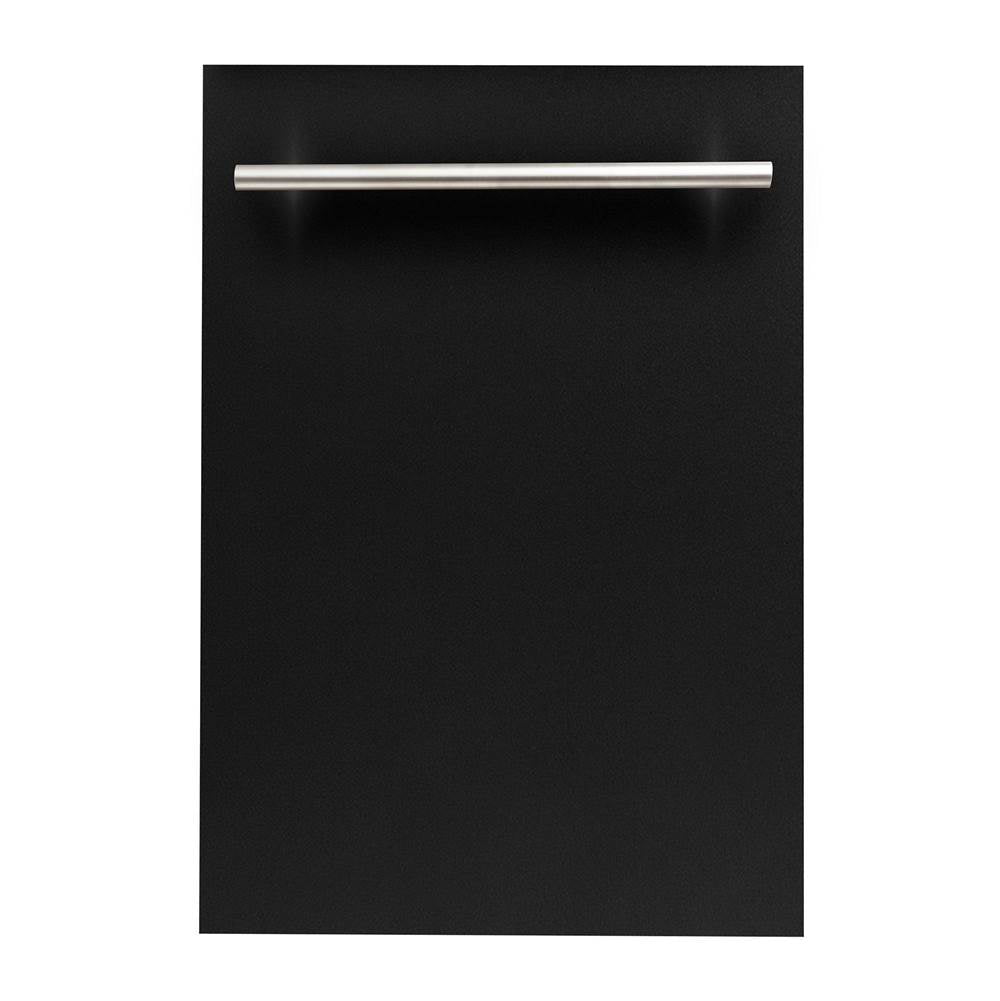 Z-Line - 18'' Top Control Dishwasher in Black Matte with Stainless Steel Tub and Modern Style Handle - Black Matte