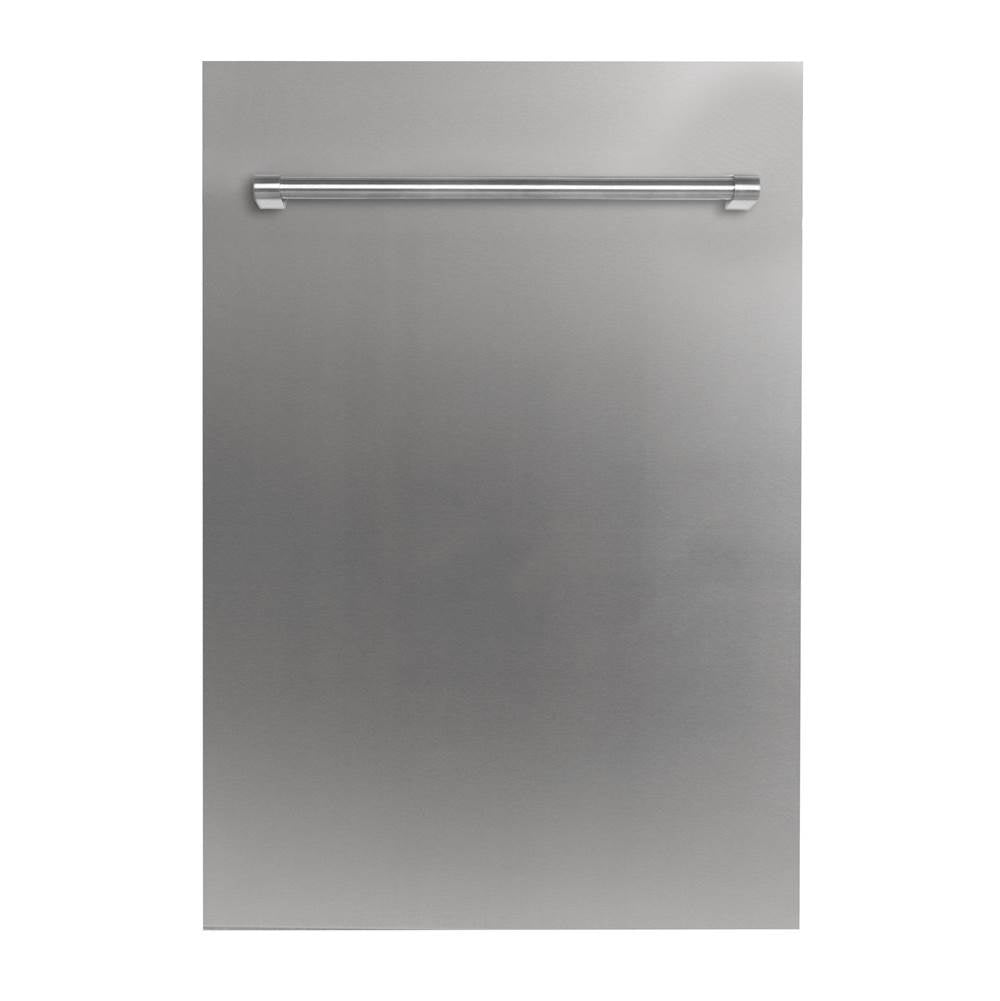 Z-Line - 18'' Top Control Dishwasher in Stainless Steel with Stainless Steel Tub and Traditional Style Handle - 304 Grade Stainless Steel