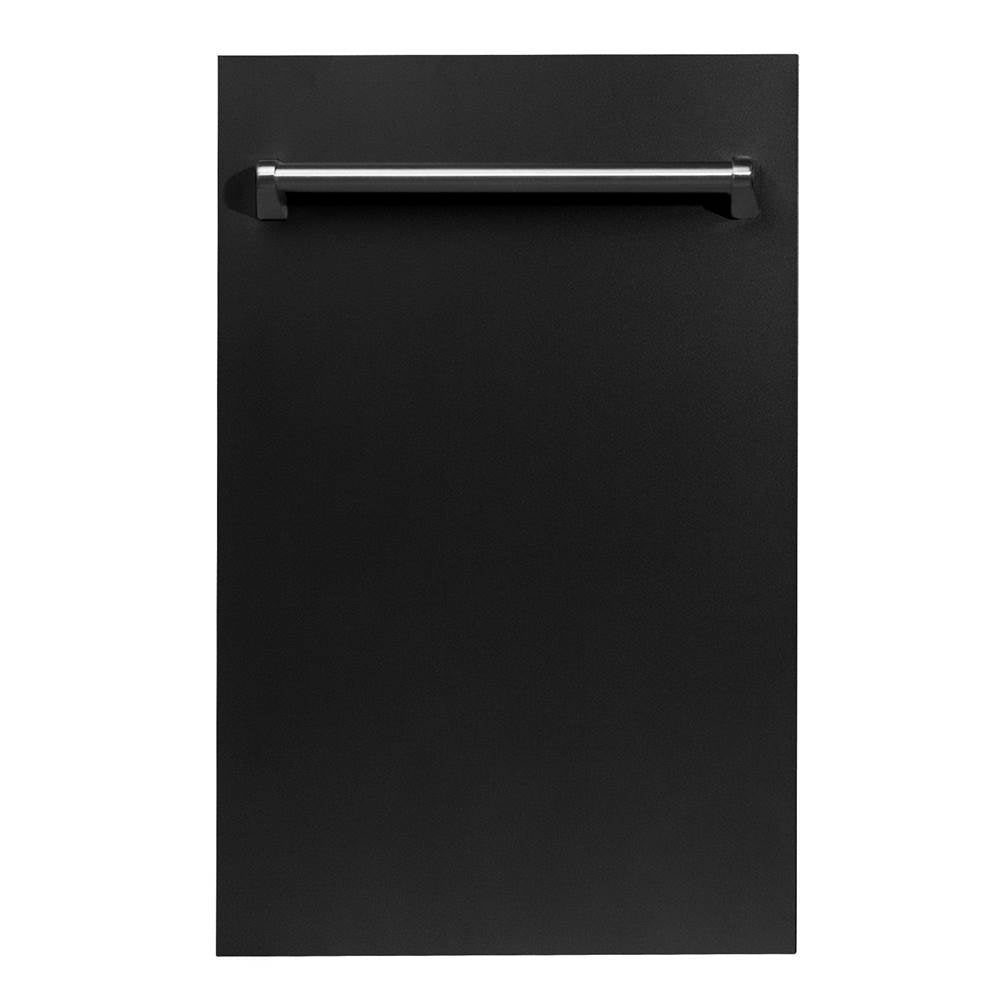 18'' Top Control Dishwasher in Black Matte with Stainless Steel Tub and Modern Style Handle