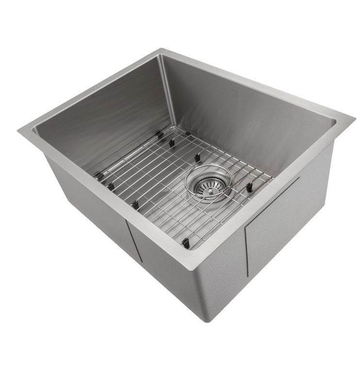 Z-Line - Meribel 23'' Undermount Single Bowl Sink in DuraSnow Stainless Steel - DuraSnow Stainless Steel