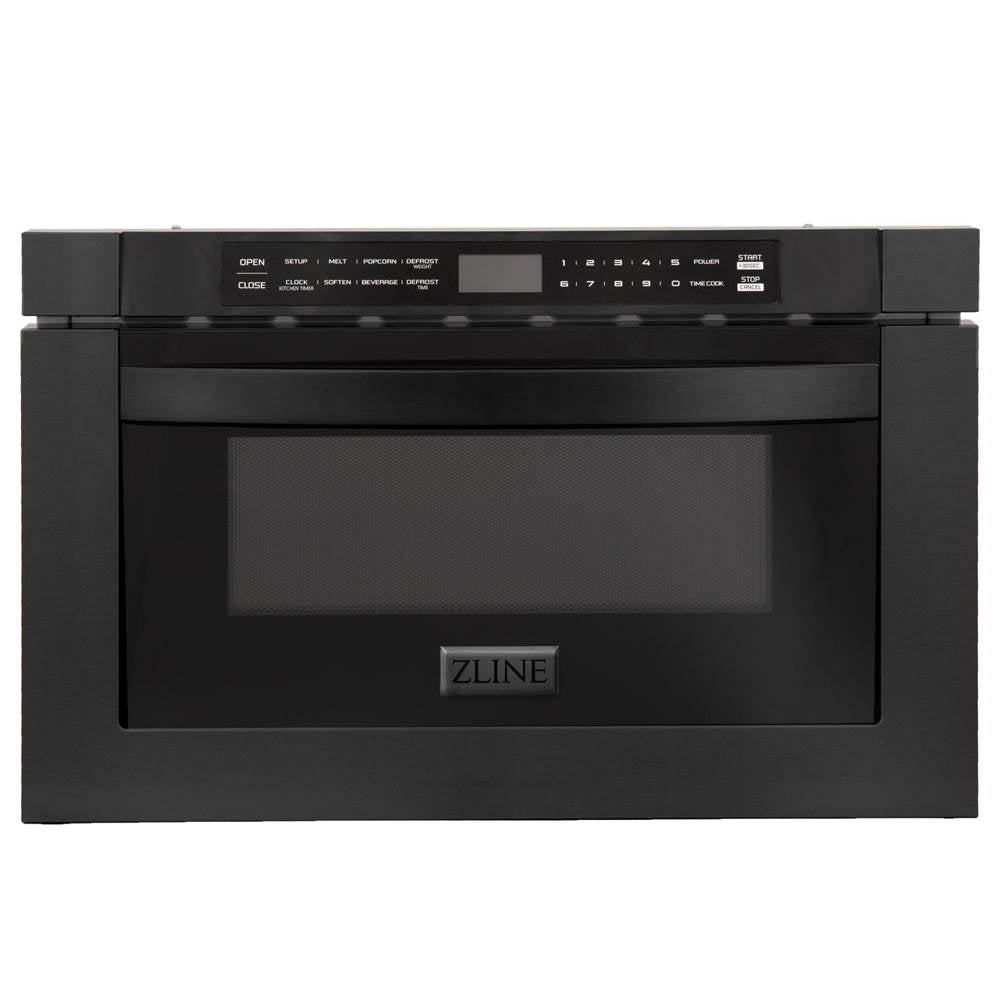 Z-Line - 24'' 1.2 cu.' Microwave Drawer in Black Stainless Steel - Black Stainless Steel