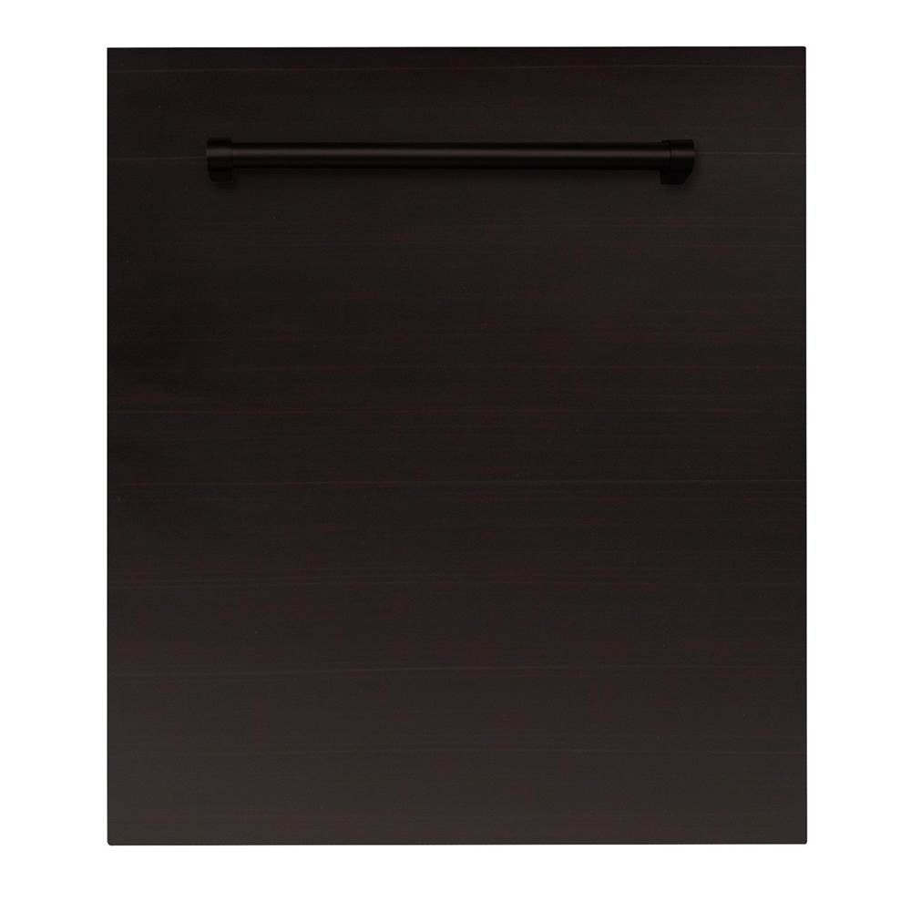 Z-Line - 24'' Top Control Dishwasher in Oil-Rubbed Bronze with Stainless Steel Tub and Traditional Style Handle - Oil-Rubbed Bronze