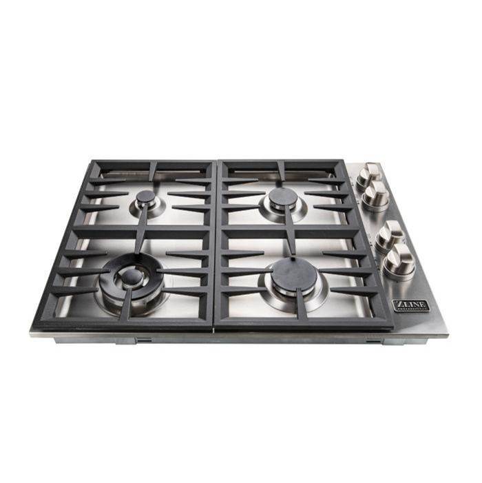 30'' Dropin Cooktop with 4 Gas Brass Burners