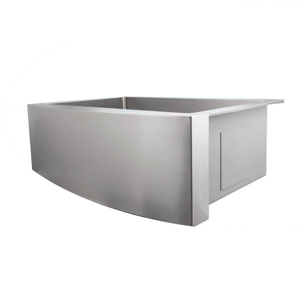 Z-Line - Zermatt Farmhouse 30'' Undermount Single Bowl Sink in Stainless Steel - Stainless Steel
