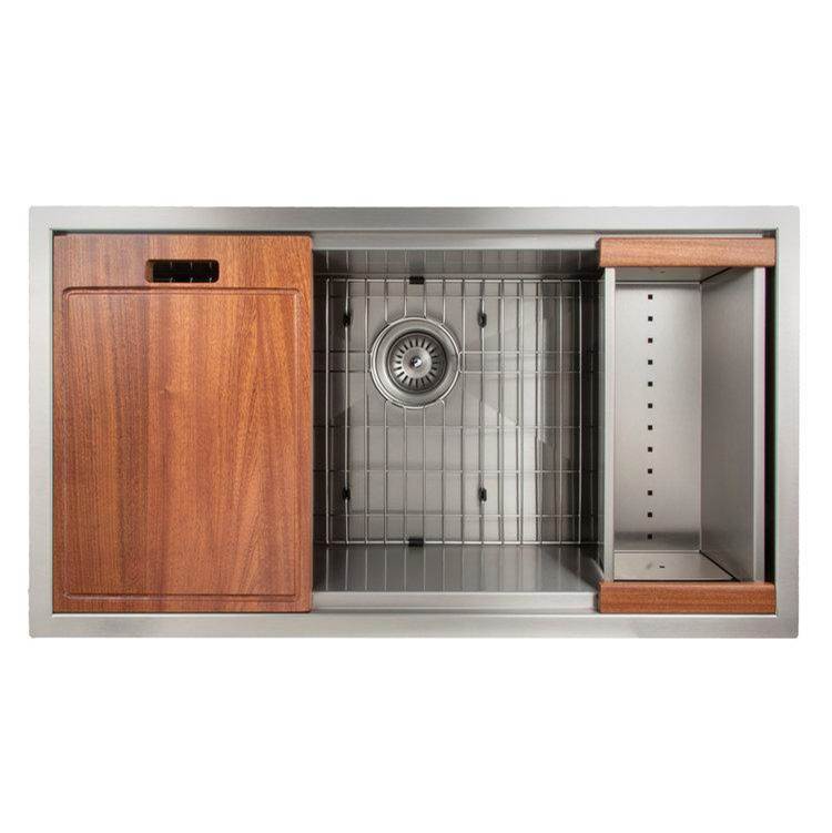 Garmisch 33'' Undermount Single Bowl Sink in Stainless Steel with Accessories