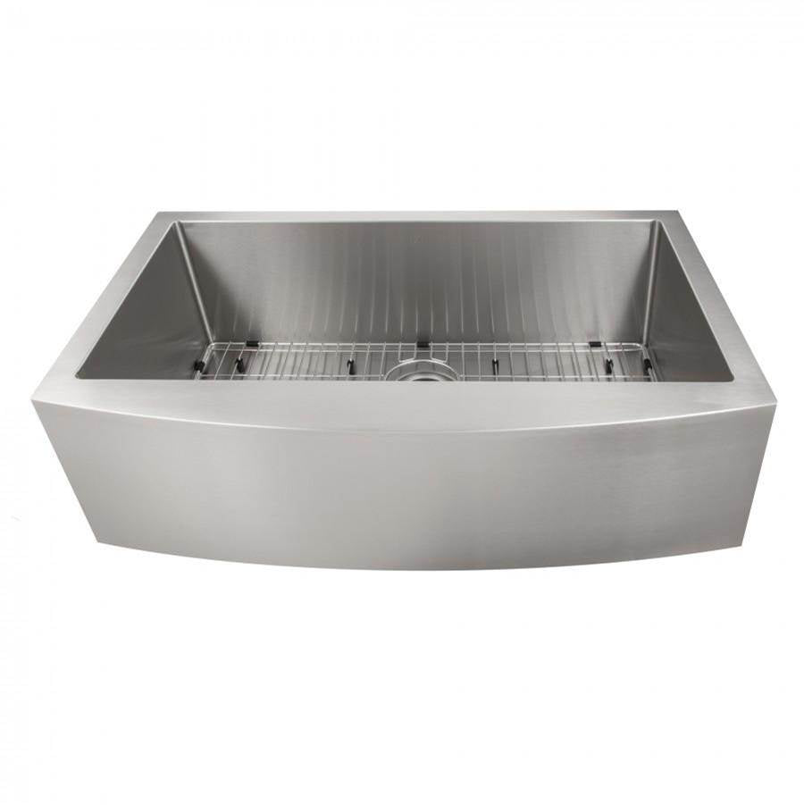 Vail Farmhouse 33'' Undermount Single Bowl Sink in Stainless Steel