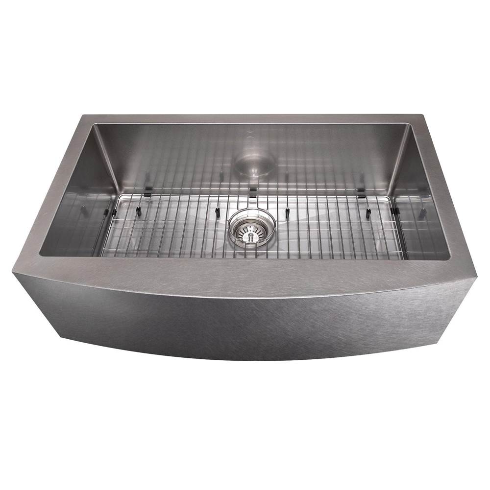 Vail Farmhouse 33'' Undermount Single Bowl Sink in Stainless Steel