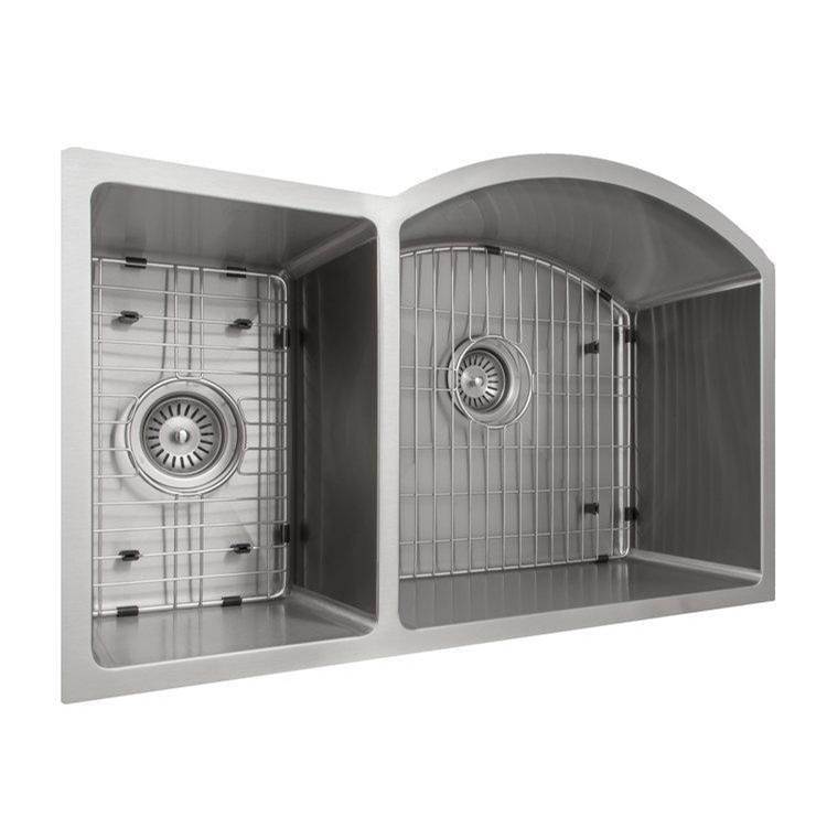 Aspen 33'' Undermount Double Bowl Sink in Stainless Steel