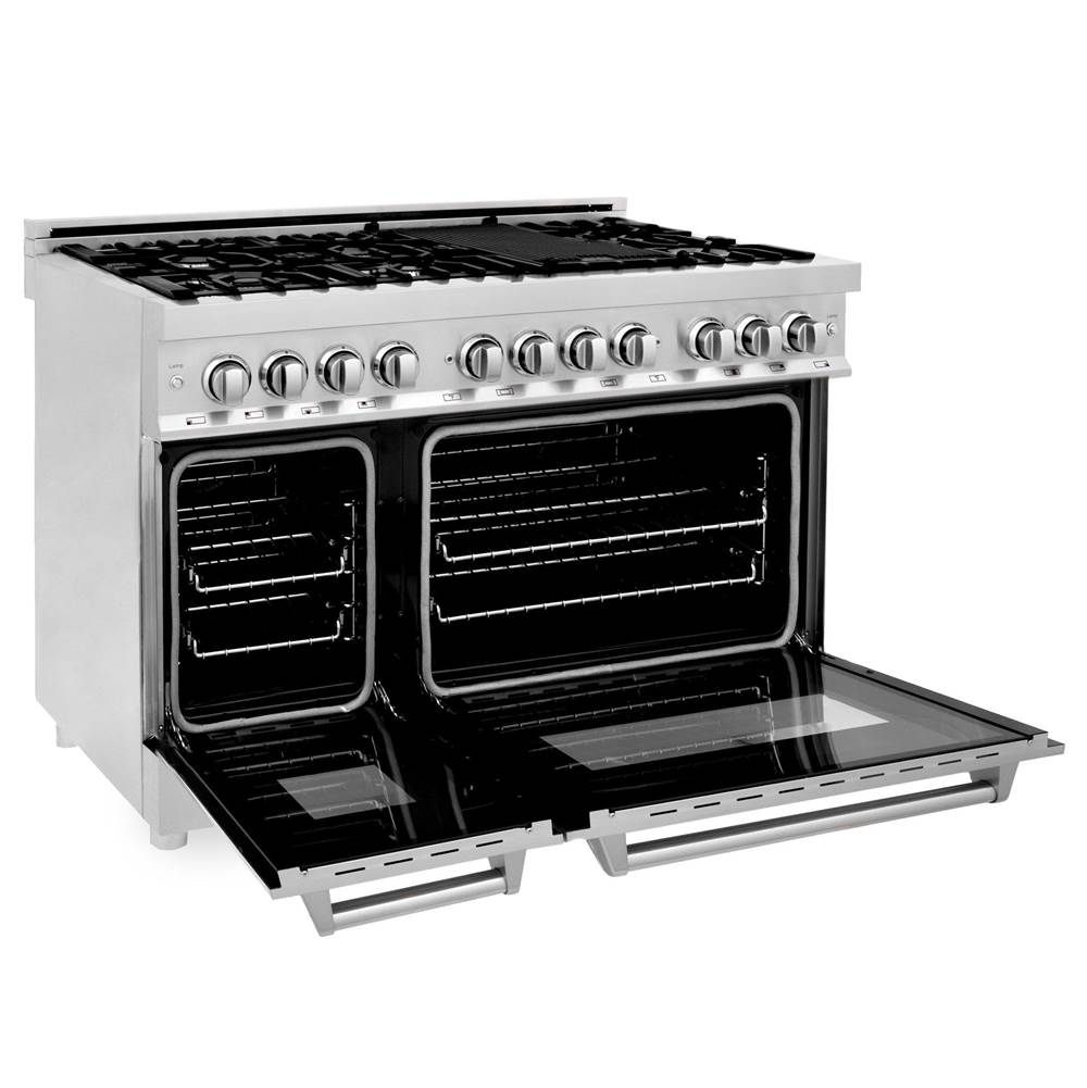 Z-Line - 48'' Professional Dual Fuel Range with White Matte Door - White Matte