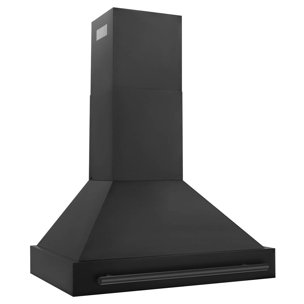 36'' Black Stainless Steel Range Hood with Black Stainless Steel Handle (BS655-36-BS)