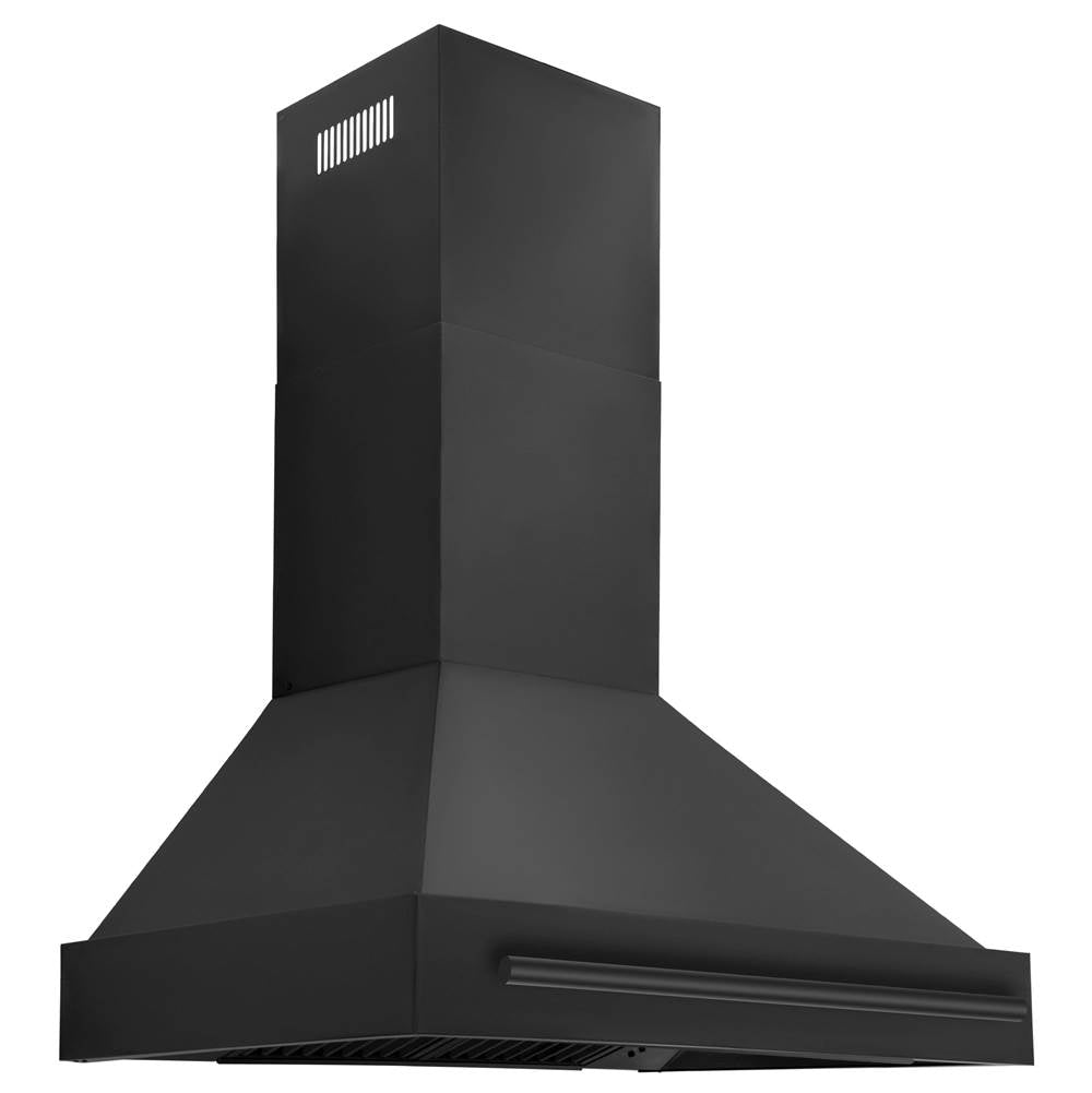 Z-Line - 36'' Black Stainless Steel Range Hood with Black Stainless Steel Handle (BS655-36-BS) - Black Stainless Steel